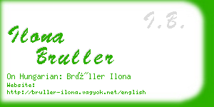 ilona bruller business card